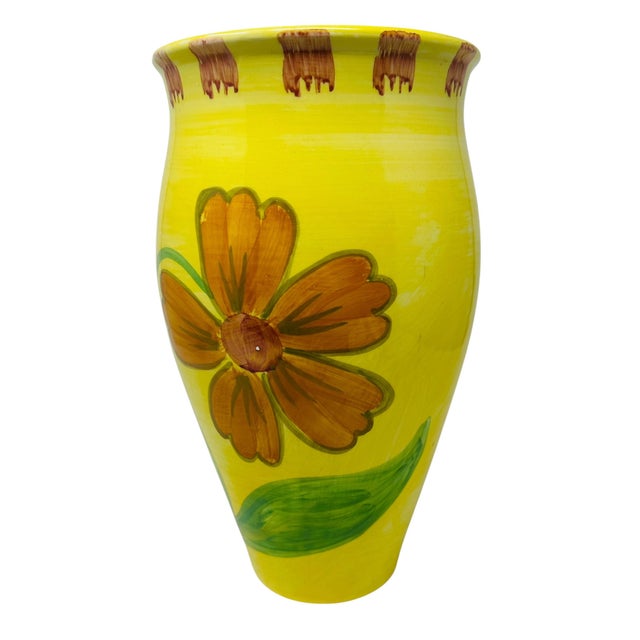 Bring a vibrant splash of Mediterranean warmth and retro optimism to your space with this striking, large-scale vintage...