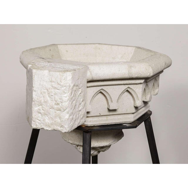 White Antique Carved Stone Sinks (Stoups or Benitiers) From France, Circa 1830 - a Pair For Sale - Image 8 of 11