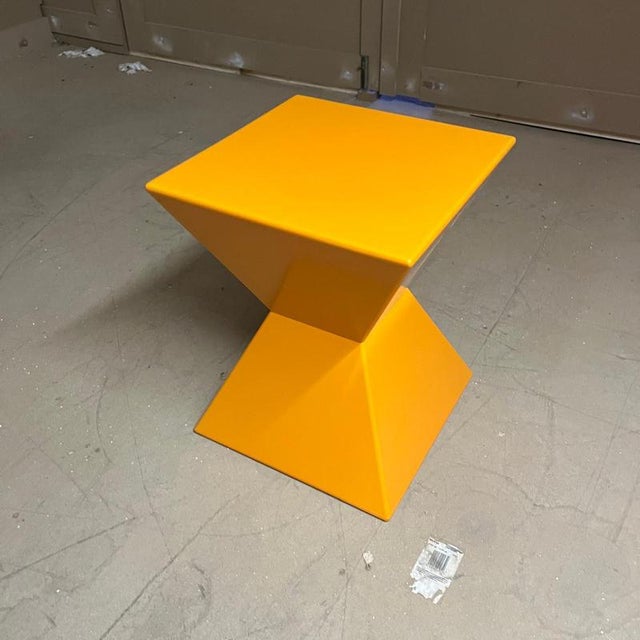 Vintage Orange Prism Table For Sale - Image 9 of 9