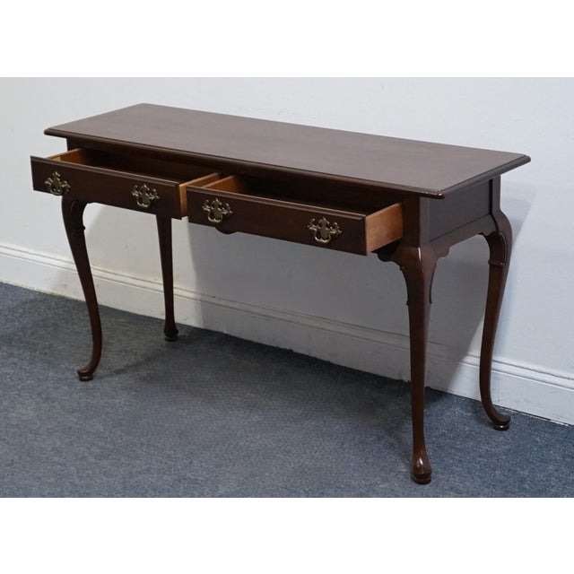 Wood Hammary Furniture Solid Cherry Traditional Queen Anne 52" Accent Sofa Table For Sale - Image 7 of 13