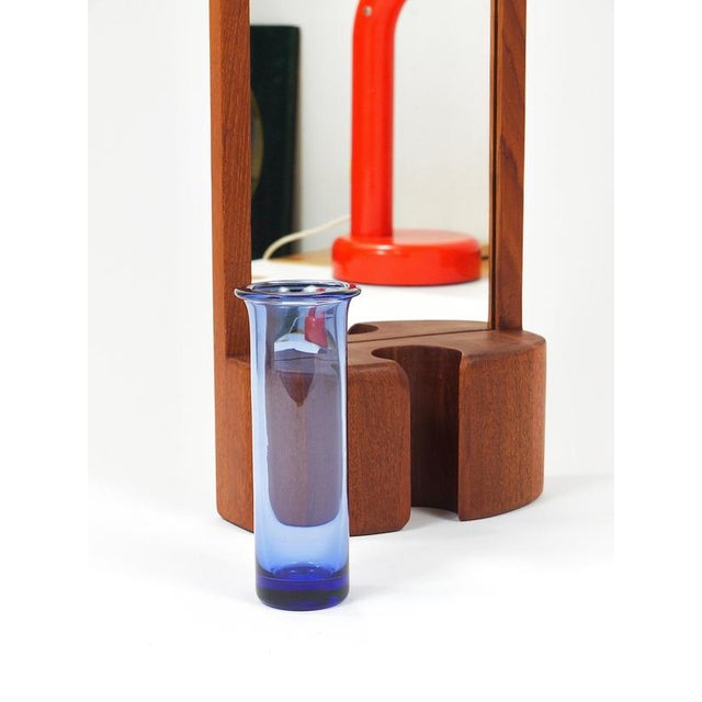 Vintage Danish Wall Mirror with Glass Vase, 1960s For Sale - Image 15 of 18