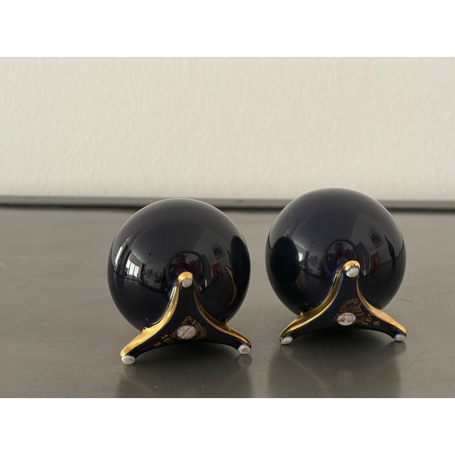 Cobalt Candlesticks from Lindner Kueps Bavaria, Germany, 1950s, Set of 2 For Sale - Image 10 of 13