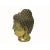 Vintage Chinese Golden Copper Color Metal Buddha Head Figure For Sale In San Francisco - Image 6 of 10