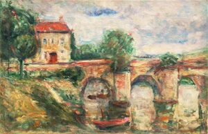 'River Landscape, Provence' by Karl Larsen, 1922; Salon D'Automne, Paris, Benezit, Charlottenborg, Oslo Museums