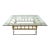 1970s Hollywood Regency Bamboo and Chrome Square Glass Coffee Table For Sale