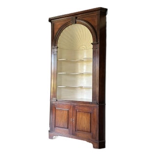 Early 20th Century Large Corner Caninet With Shell Detail For Sale