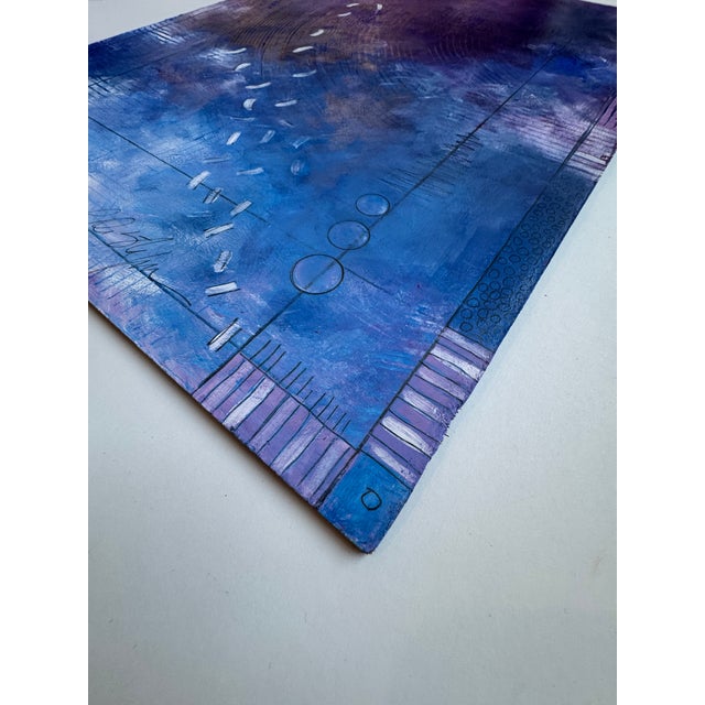 Blue “Blue Harbor” Original Oil Painting by Paula DeStefanis For Sale - Image 8 of 10