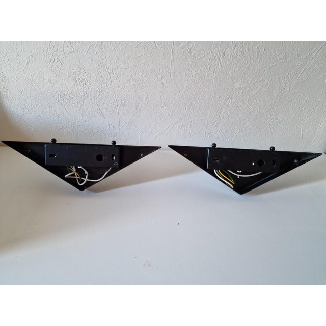 Italian Wall Sconces in Glass, 1980s, Set of 2 For Sale - Image 4 of 12