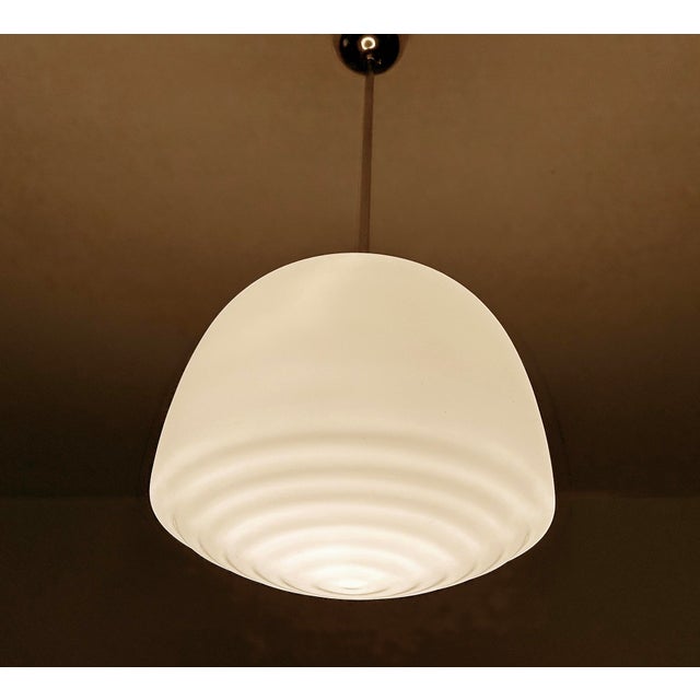 Bauhaus Glass Pendant Light, 1930s For Sale - Image 9 of 15