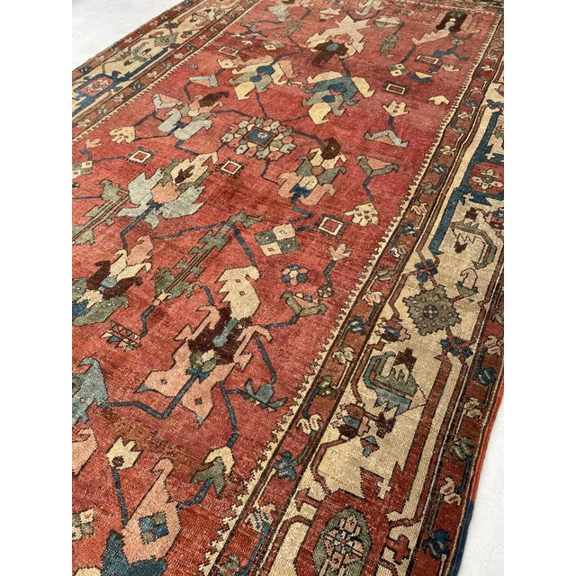 C. 1880's ANCIENT ANTIQUE SERAPI Narrow GEM Rug 8.10 x 15.1 For Sale - Image 11 of 16