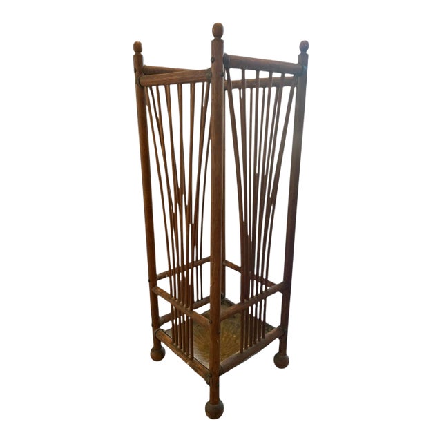 Late 1800s Pencil Reed Umbrella Stand Aesthetic Movement Period For Sale