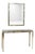 Vintage Italian Furniture Set with Console Table and Wall Mirror, 1970s, Set of 2 For Sale