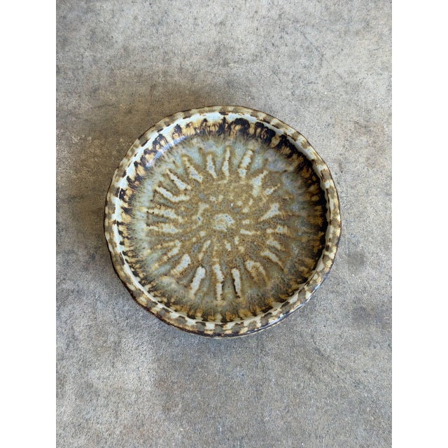 Gray Vintage Mid-Century Modern Gefle Sweden Ceramic Small Plate 1960s For Sale - Image 8 of 10