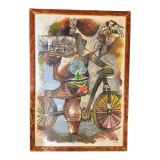 Theo Tobiasse “Rebecca” — 1984 Framed Limited-Edition Lithograph For Sale