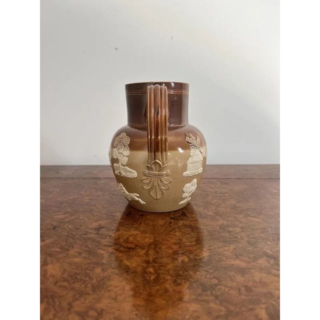 Antique Victorian Harvest Jug from Doulton Lambeth, 1880s For Sale - Image 4 of 6