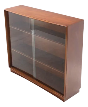 Gibbings for Widdicomb Bookcase with Glass Sliding Doors Mid Century