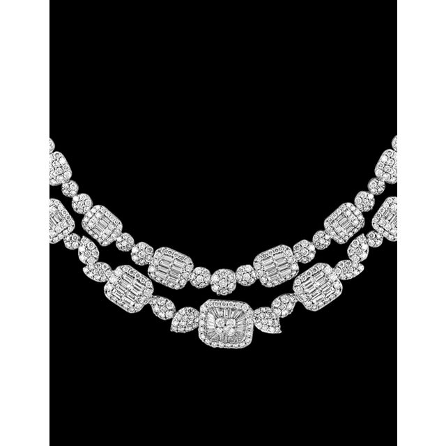 18 Carats VS E Quality Diamond 18 Karat White Gold Necklace Bridal Brand New For Sale - Image 18 of 18