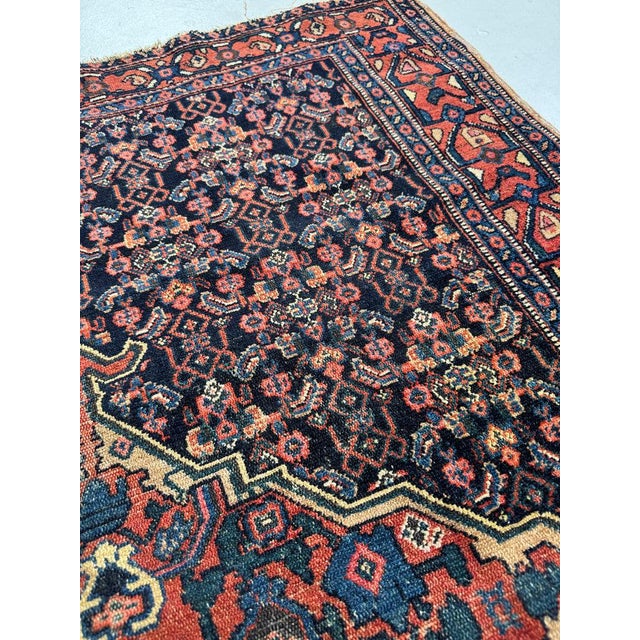 Antique Persian Senneh Rug 3.7 x 4.5 For Sale In Milwaukee - Image 6 of 8