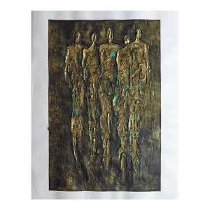 Irina Russkol Mixed Media With Oil Acrylic Paper #041814-12 Hand Signed