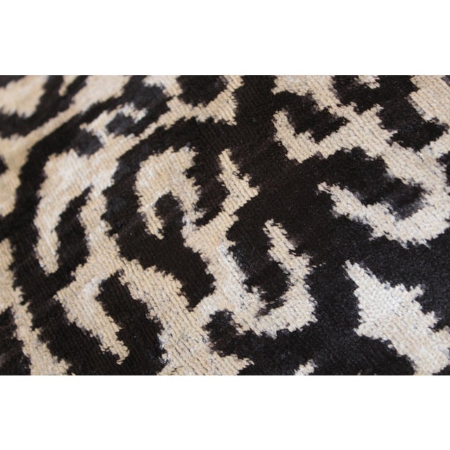 Textile Contemporary Velvet Ikat Bohemian Throw Pillow For Sale - Image 7 of 12