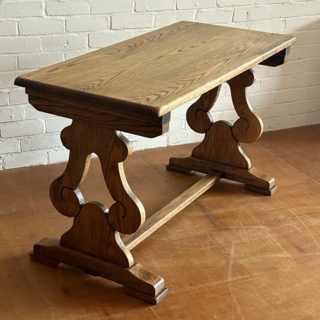 Vintage Oak Console Table For Sale - Image 5 of 10