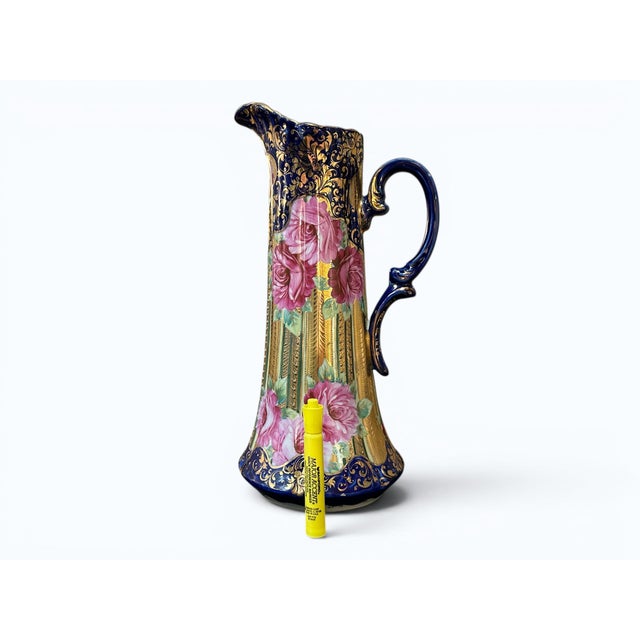 Japanese Nippon Morigage Porcelain Tankard, 16" Tall, Ca 1910 For Sale - Image 11 of 11