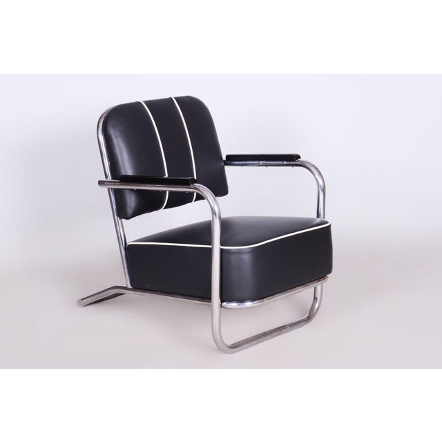 Bauhaus Bauhaus Lounge Chairs in Leather from Mücke Melder, 1930s, Set of 2 For Sale - Image 3 of 8