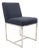 Set of 8 Restoration Hardware Blue Upholstered Dining Chairs For Sale