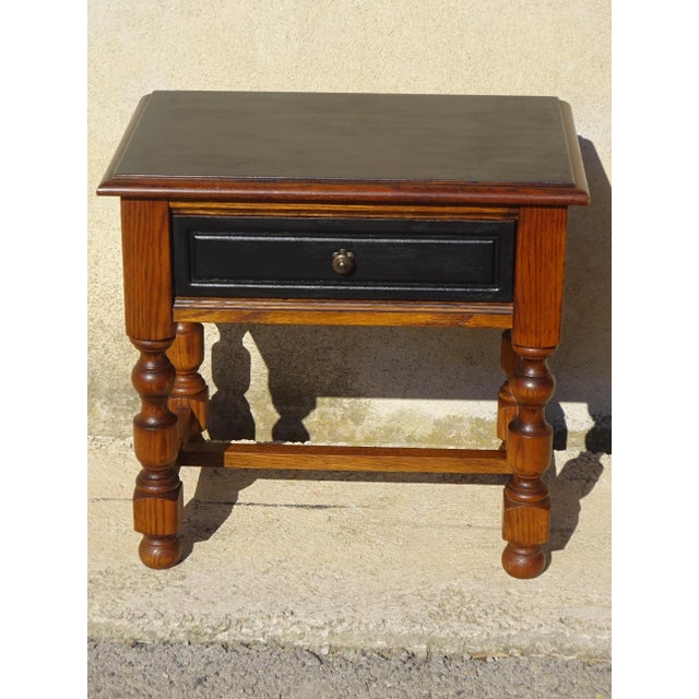 Vintage Bedside Table in Oak, 1980s For Sale - Image 16 of 16