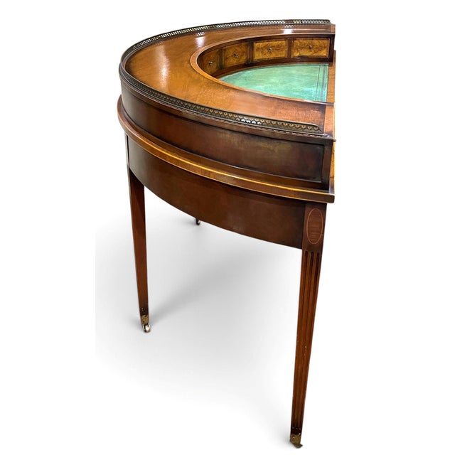 Wood Vintage Regency Carlton House Writing Desk by J. Zonon For Sale - Image 7 of 16