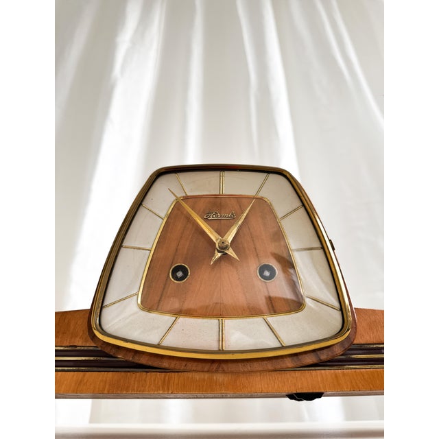 Mid-Century Modern German Mantel Clock from Hermle, 1962 For Sale - Image 13 of 13
