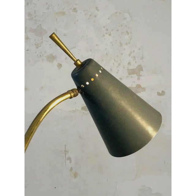 Black Tripod Metal Perforated Floor Lamp, France, 1950s For Sale - Image 8 of 13