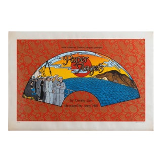 “Paper Angels” Signed Limited Edition Silkscreen by Leland Wong (1980) For Sale