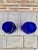 Vintage Italian Cobalt Blue Murano Glass Vases, Set of 2 For Sale - Image 6 of 11