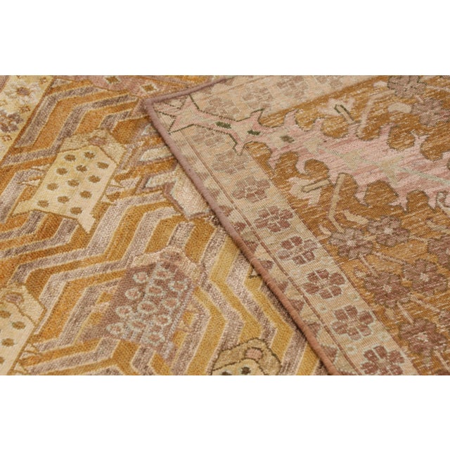 Copper Contemporary Persian Style Garden Wool & Natural Silk Rug by Rug & Kilim For Sale - Image 8 of 10