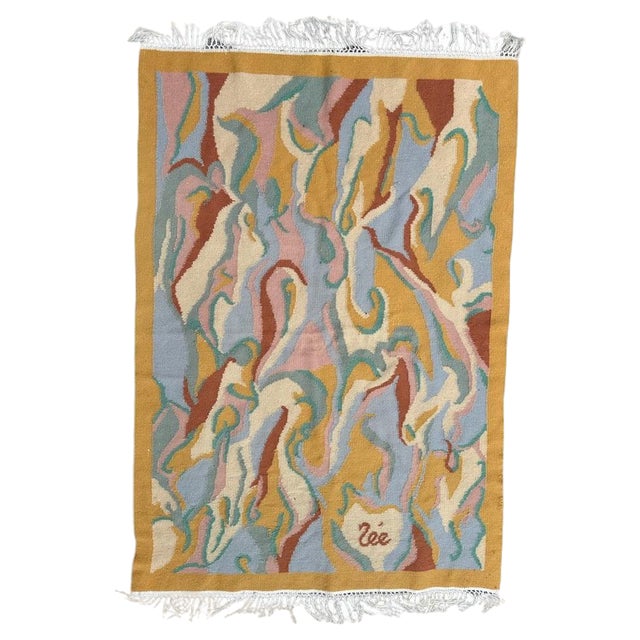 French Modern Tapestry by Nee, 1970s For Sale