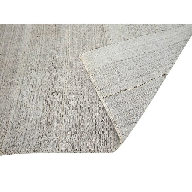 Mid 20th Century Modern Gray Vintage Large Kilim Rug For Sale - Image 5 of 7