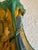 Shabby Chic Vintage Majolica Style Glazed Pottery Vase With Parrot For Sale - Image 3 of 9