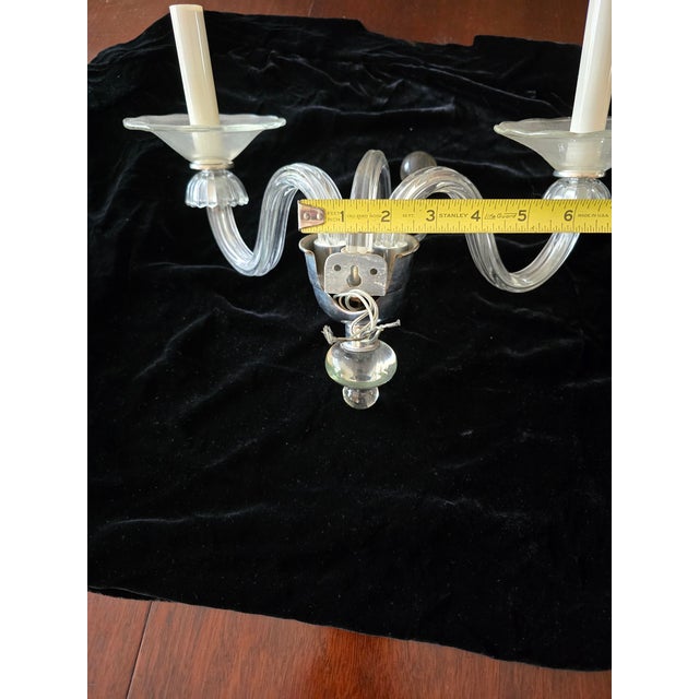 Vintage Mid Century Modern Style Venetian Pr Sconces For Sale - Image 15 of 17