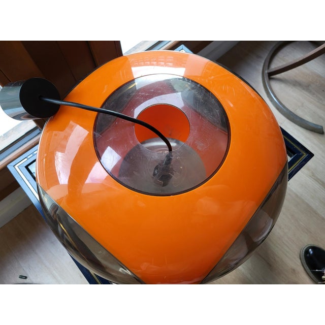 Space Age Orange Acrylic Glass UFO Lamp, 1970s For Sale - Image 16 of 17