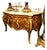 French Louis XV Bombe Commode With Marble Top, Floral Marquetry, Gold Leaf & Bronze Mounts For Sale