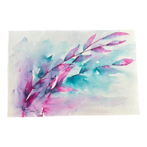 Signed Original Contemporary Watercolor Botanical by Nancy Smith