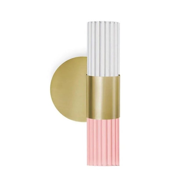 Long sbarlusc wall lamp by luce tu dimensions: 13 x h 73.5cm materials: brass and glass cutting-edge technology and...