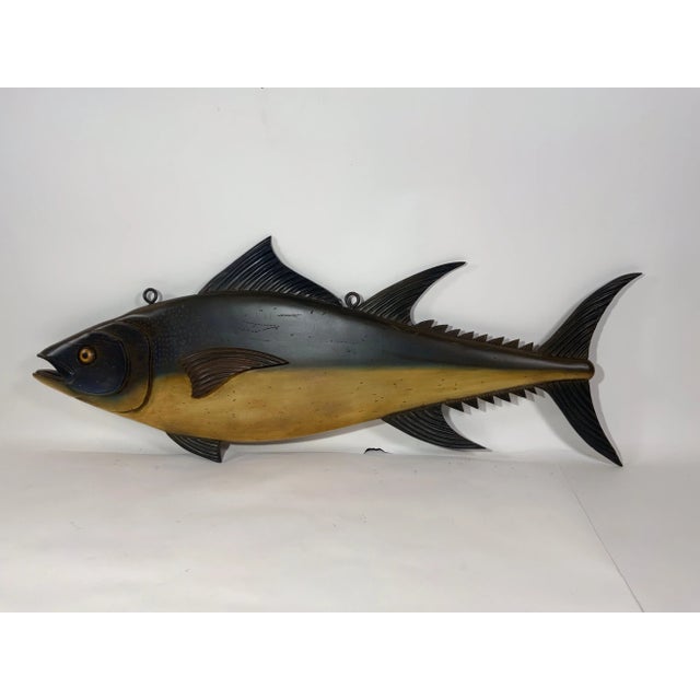Carved and Painted Tuna Fish Trade Sign For Sale - Image 9 of 10