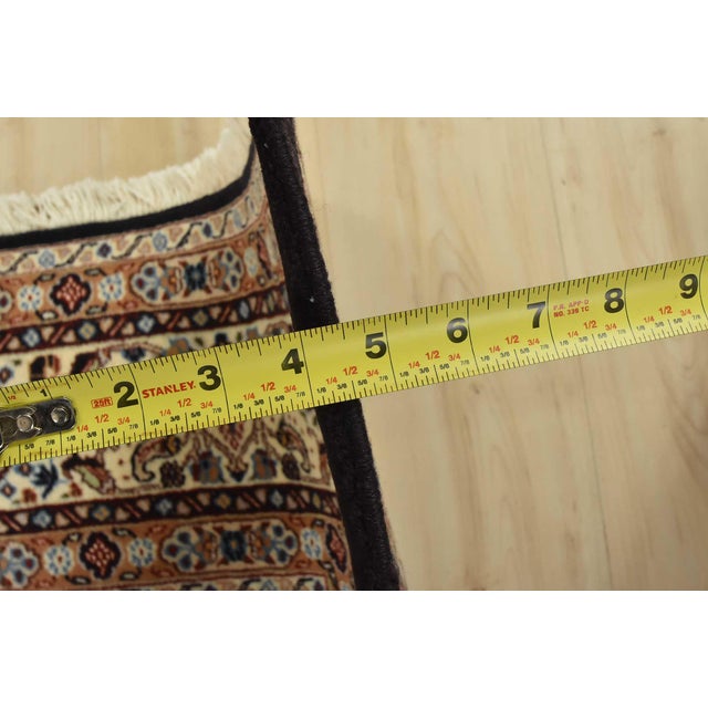 Fine Mood Rug 5’6” X 7’8” Blue Wool Vintage Hand-Knotted Carpet For Sale - Image 11 of 13