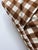 New Mexico Santa Fe Vintage Red Pennant on New Woven Brown Gingham Throw Pillow For Sale - Image 4 of 4