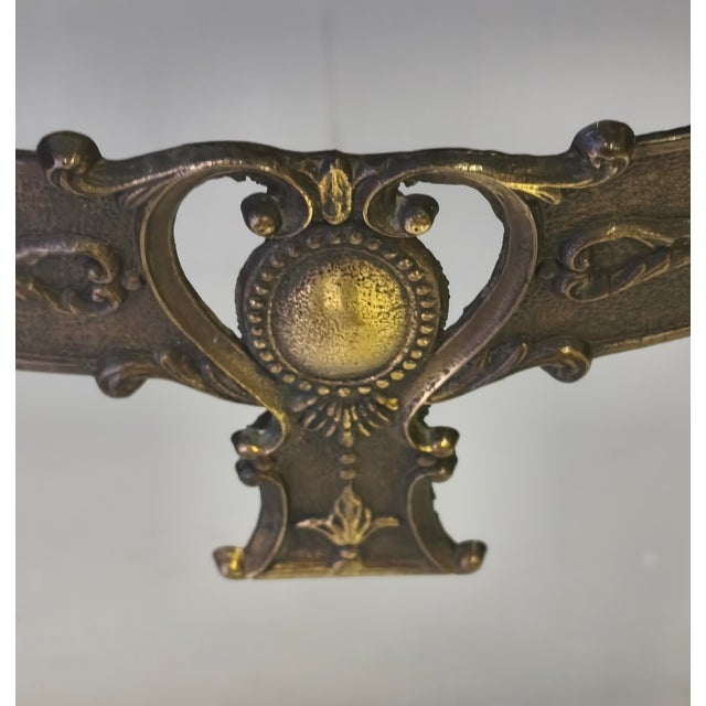 Mid-Century Bronze Console Table with Portuguese Pink Marble Top, 1960s For Sale - Image 12 of 13