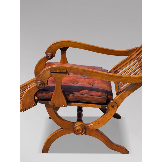 Brown Antique Walnut Reclining Armchairs, 1860, Set of 2 For Sale - Image 8 of 17