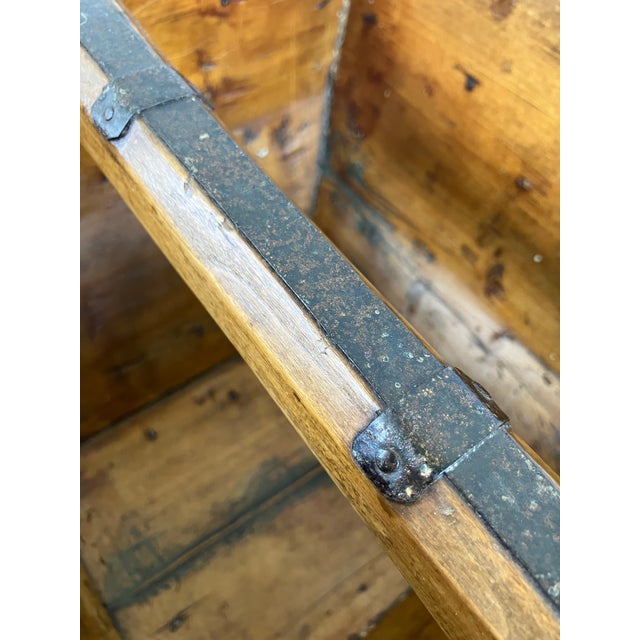 Brown Lovely Asian Metal and Wood Rice Bucket For Sale - Image 8 of 11