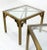 Mid-Century Modern Cross Brass Base & Glass-Top Side - a Pair For Sale - Image 4 of 11
